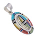 Southwestern Multicolor Inlay Silver Jewelry Pendant PX29575